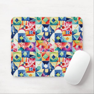 Tapis de souris - Motif numérique géométrique abst