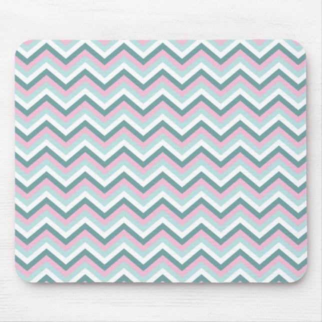 Tapis De Souris Motif Ocean Mist Chevron (Devant)