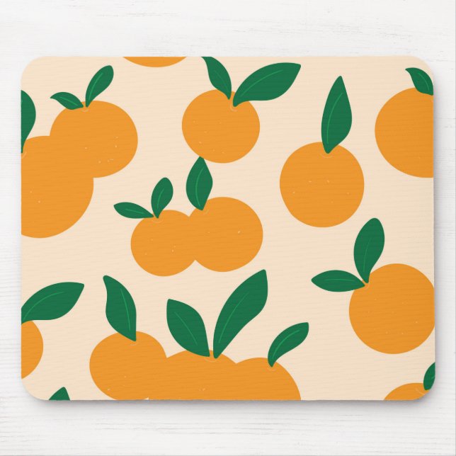 Tapis De Souris Motif Oranges De Fruits Citriques De Style Moderne (Devant)