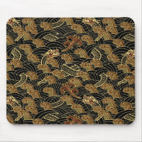 Motif oriental du dragon de mer