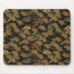 Tapis De Souris Motif oriental du dragon de mer