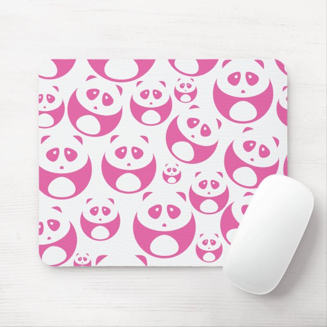 Tapis De Souris Motif Panda rose et blanc Kawaii Baby (Avec souris)