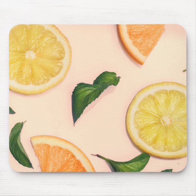 Tapis De Souris Motif pastel aux fruits (Devant)