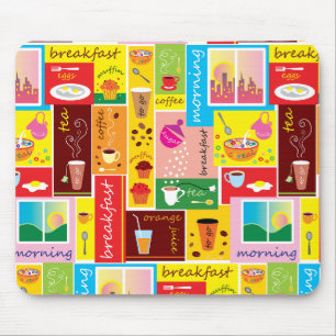 Tapis De Souris Motif Petit Déjeuner Fantaisiste