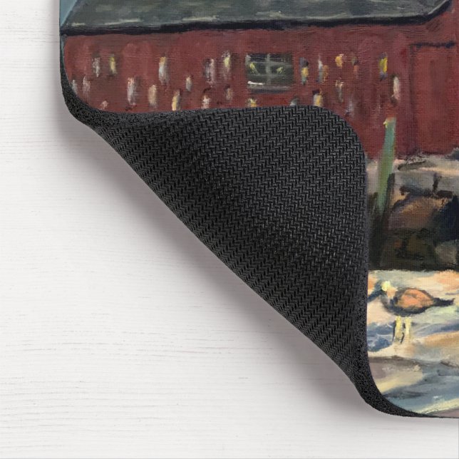 Tapis De Souris Motif pittoresque #1 Rockport Fishing Shopping (Coin)