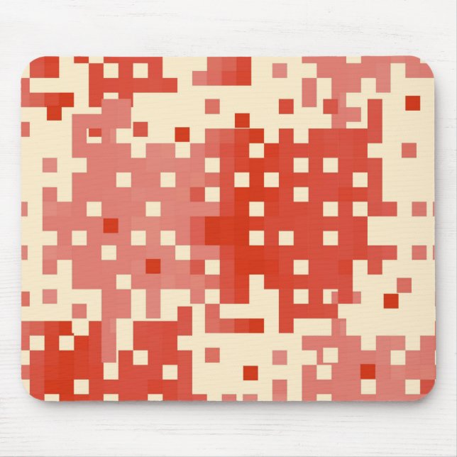 Tapis De Souris Motif Pixel rouge et rose (Devant)