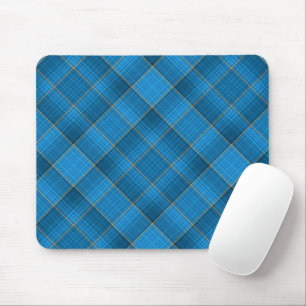 Tapis De Souris Motif Plaid Bleu Anglais