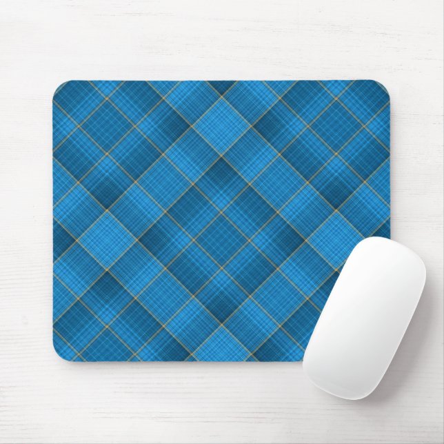 Tapis De Souris Motif Plaid Bleu Anglais (Avec souris)