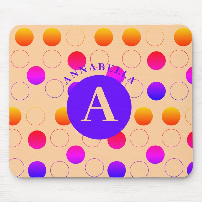 Tapis De Souris Motif Pois Abstrait (Devant)