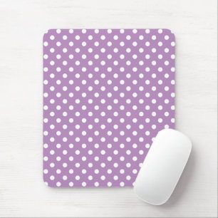 Tapis De Souris Motif Pois de lavande violet et blanc