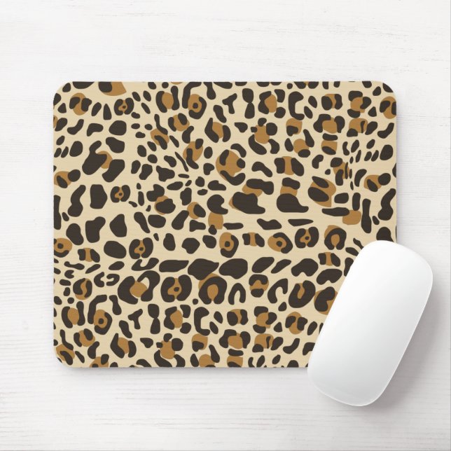 Tapis De Souris Motif Poster de animal Leopard Jaguar (Avec souris)
