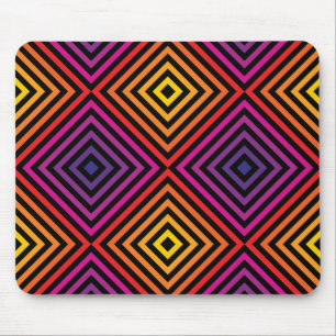 Tapis De Souris Motif psychédélique Rainbow Chevron