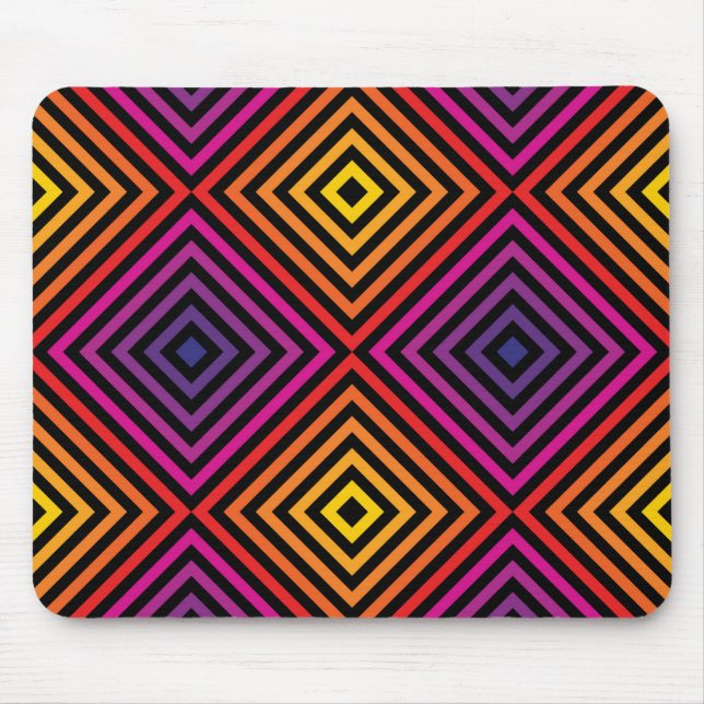 Tapis De Souris Motif psychédélique Rainbow Chevron (Devant)