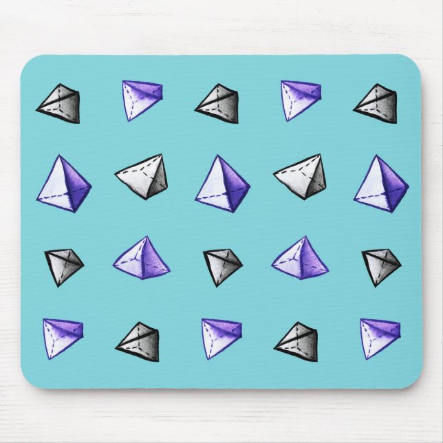 Tapis De Souris Motif Pyramide Geek géométrique Math Lover (Devant)