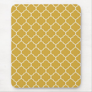 Tapis De Souris Motif Quatrefoil Or