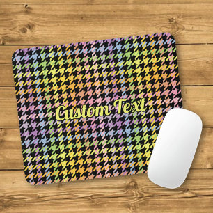 Tapis De Souris Motif Rainbow Houndstooth