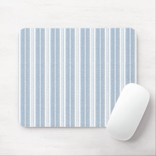 Tapis De Souris Motif rayé à chevrons bleu doux et fougère