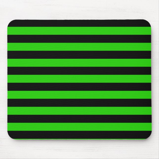 Tapis De Souris Motif rayé vert et noir gras (Devant)
