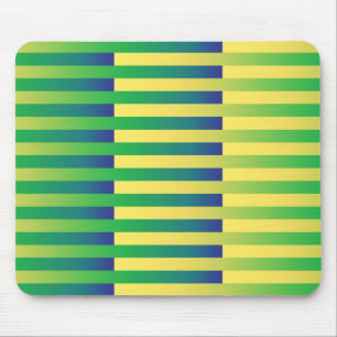 Tapis De Souris Motif rayé vert jaune bleu