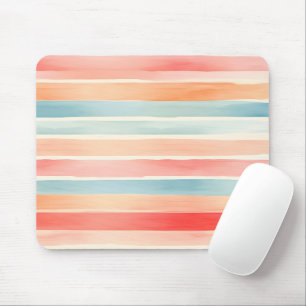 Tapis De Souris Motif rayure coloré aquarelle lumineux