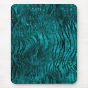 Tapis De Souris Motif Rayures de Tigre Pailleté Glam Ombré Sarcell