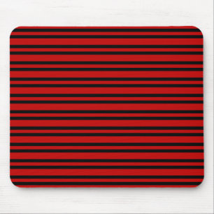Tapis De Souris Motif Rayures Rouges et Noires