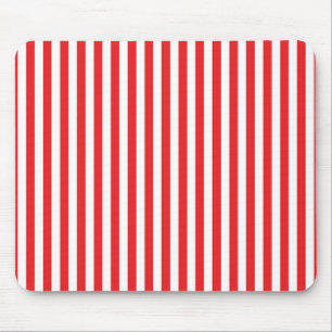 Tapis De Souris Motif rayures verticales rouges et blanches classi