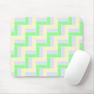 Tapis De Souris Motif Rectangles Pastel Lignes Pointillées Blanche