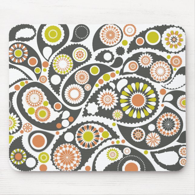 Tapis De Souris Motif Retro Paisley (Devant)