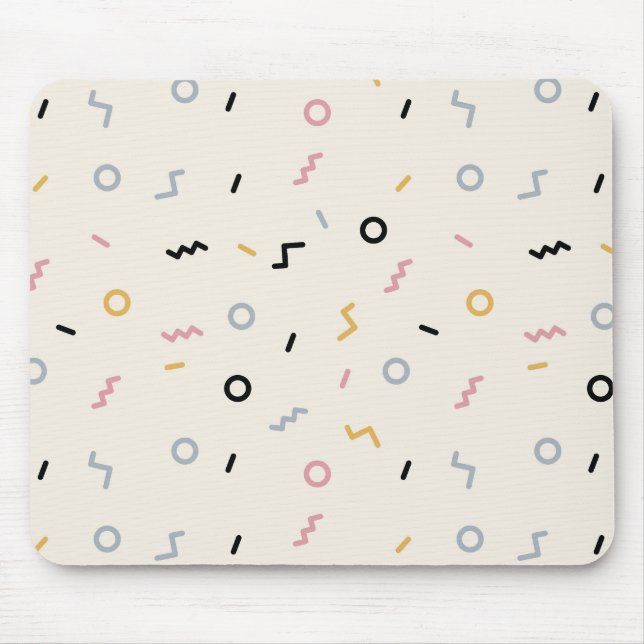 Tapis De Souris Motif Retro Squiggle (Devant)