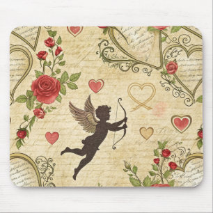 Tapis De Souris Motif romantique de vintage Cupid (7)