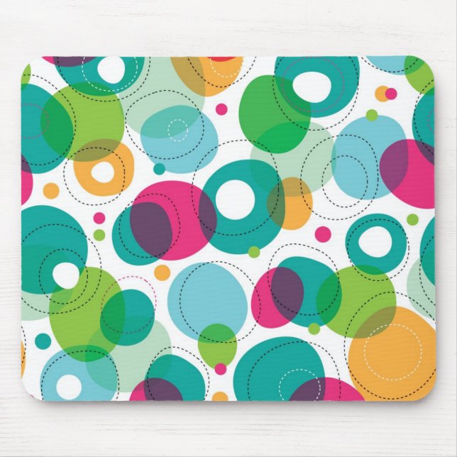 Tapis De Souris Motif rond d'enfants de bulles (Devant)