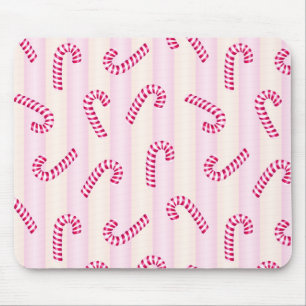 Tapis De Souris Motif rose de Candycanes de Noël