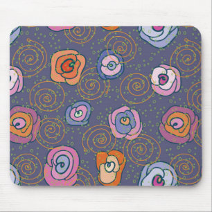 Tapis De Souris Motif rose de champ de résumé