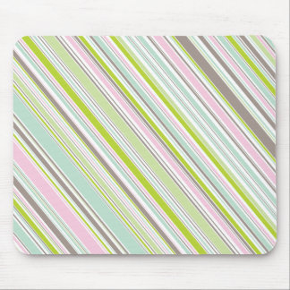 Tapis De Souris Motif rose doux Mousepad d'amusement de rayures de