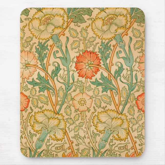 Tapis De Souris Motif rose et Rose (par William Morris) (Devant)