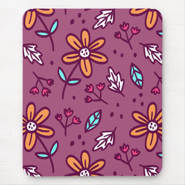 Tapis De Souris Motif rose Fleur Art esthétique Fleur PNG Tradi (Devant)