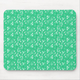 Tapis De Souris motif rose Vert
