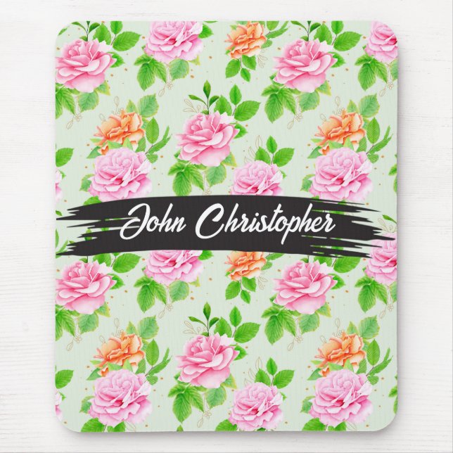 Tapis De Souris Motif Roses Roses Fleurs (Devant)