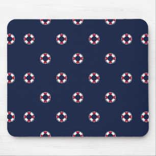 Tapis De Souris Motif rouge et blanc de balise