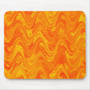Tapis De Souris Motif rouge orange marbling