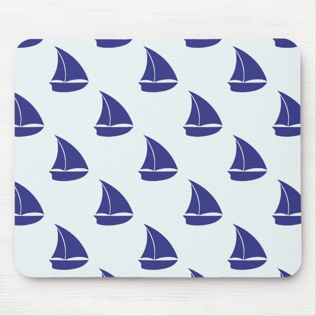 Tapis De Souris Motif Royal Blue Sailboat (Devant)
