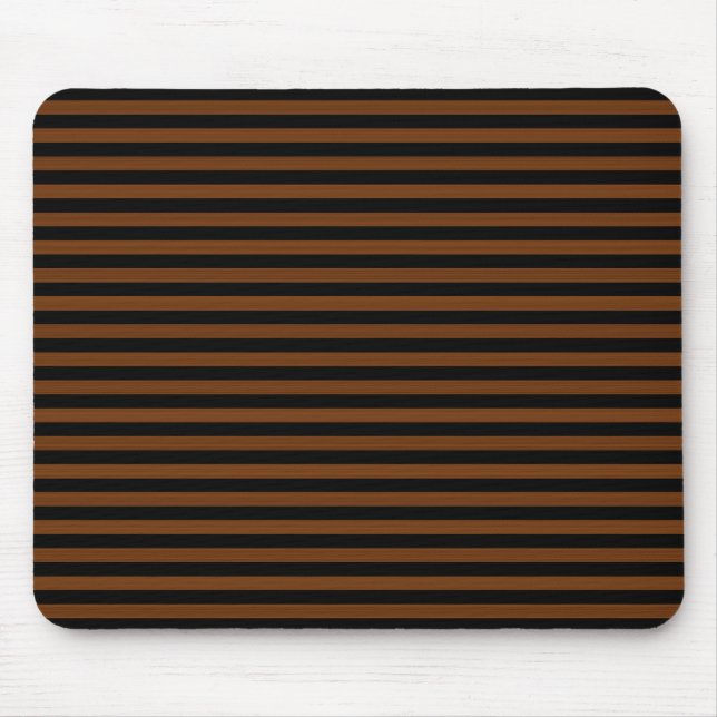 Tapis De Souris Motif sans couture à rayures marron noir (Devant)