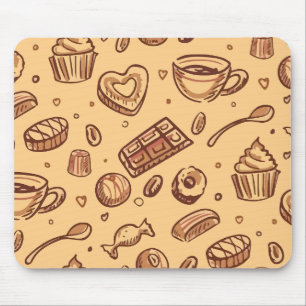 Tapis De Souris Motif sans couture de boulangerie