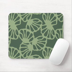 Tapis De Souris Motif sans couture de corail floral abstrait vert