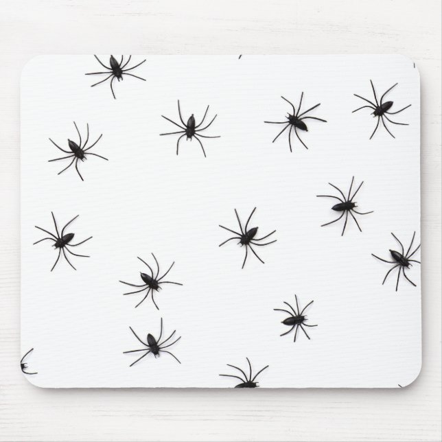 Tapis De Souris Motif sans couture de Halloween d'araignées (Devant)