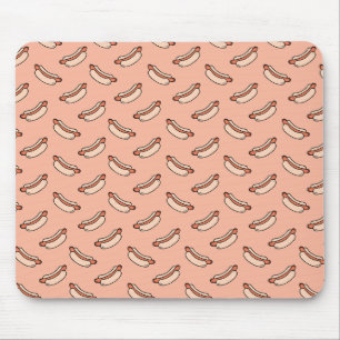 Tapis De Souris Motif sans couture de hot-dog rétro