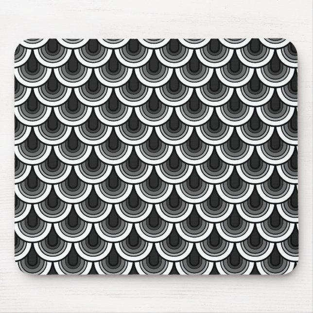 Tapis De Souris Motif sans couture de Mousepad rétro (Devant)