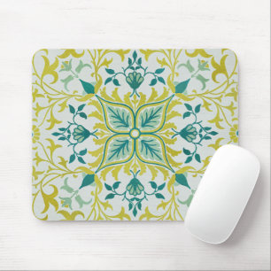 Tapis De Souris Motif sans couture de plafond William Morris vert