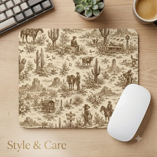 Tapis De Souris Motif sans couture de toile du désert occidental v